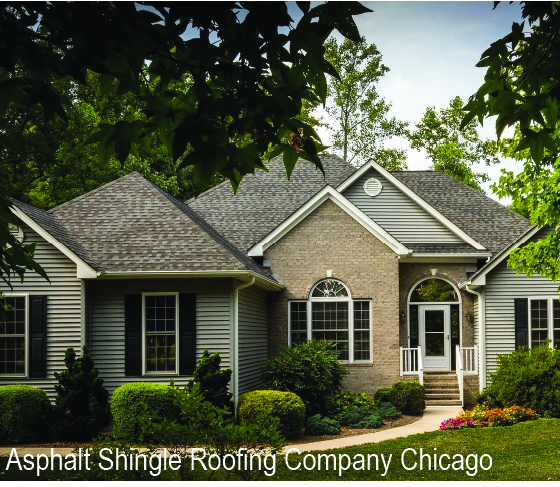 Brown asphalt shingle roof replacement for residential home