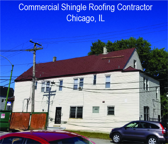 commercial shingle roof for 2 story apartment complex Chicago IL